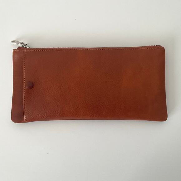 Floto Italian Leather Wallet Cardholder in Brown with Phone Holder - Picture 5 of 11